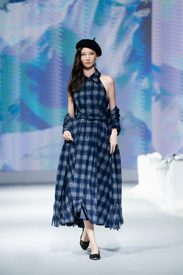 Váy vải nỉ xanh