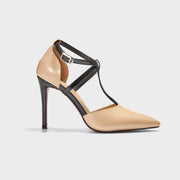 Giày cao gót quai chữ D dành cho nữ - Màu nude