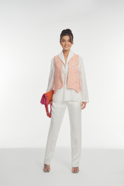 Áo gile Charlotte Tweed - Pinky Sweet