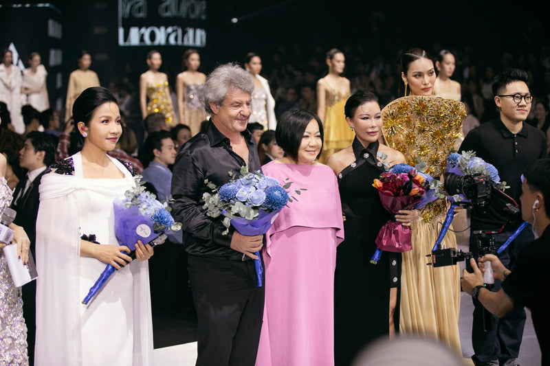 AURORA - The show-stopping collection at VIFW 2024, featuring catwalk performances by Diva My Linh and Supermodel Lan Khue