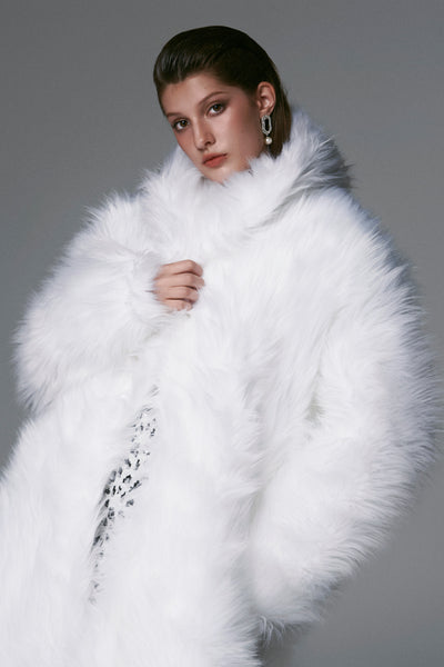 Mysterious Arctic Fox Fur Coat