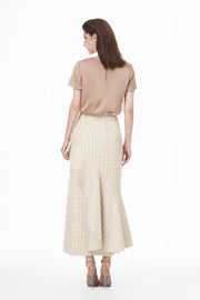 Tweed Draped Skirt