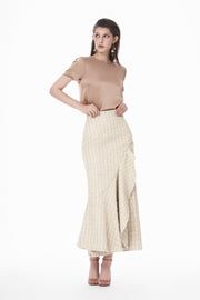 Tweed Draped Skirt