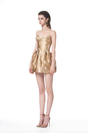 Gilded Gemwood Mini Dress
