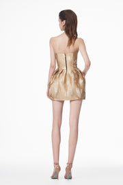 Gilded Gemwood Mini Dress