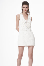 White Wild Orchid Dress