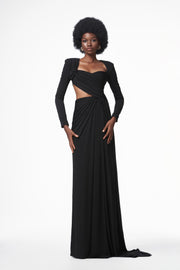 Safari Sexy Black Maxi Dress