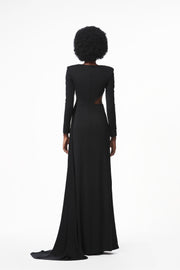 Safari Sexy Black Maxi Dress