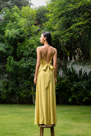  Sage Green Bow-Back Dress