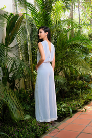 Pale Blue Halterneck Jumpsuit