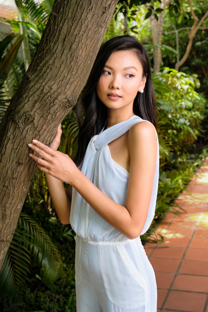 Pale Blue Halterneck Jumpsuit