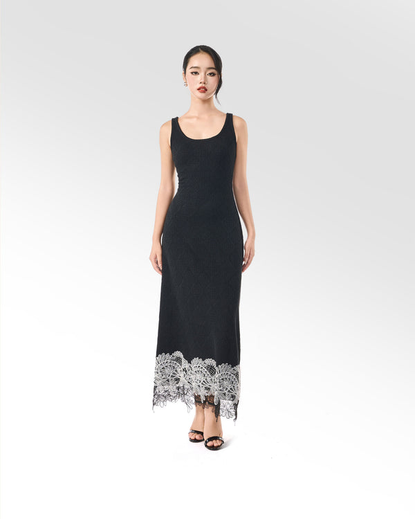 BLACK POISE DRESS