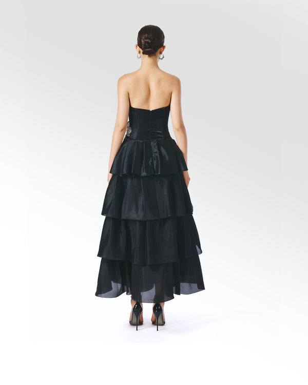BLACK MARCHESA DRESS