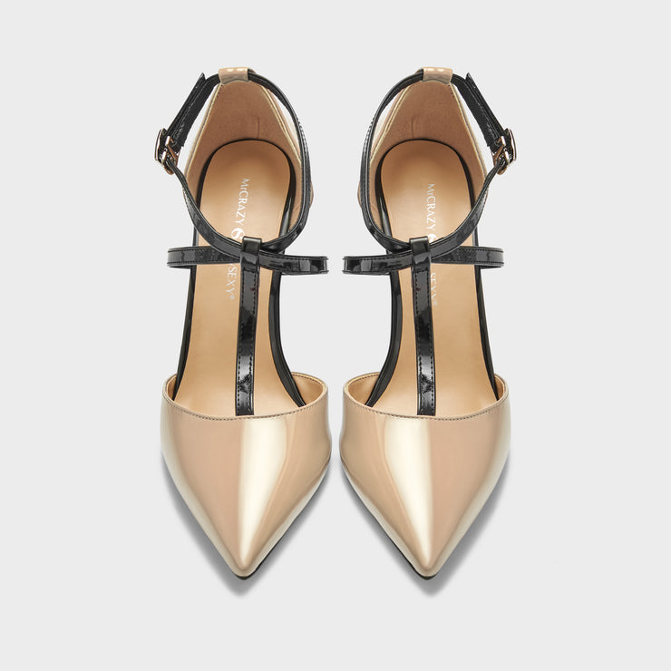 D-strap Lady Pumps - Nude