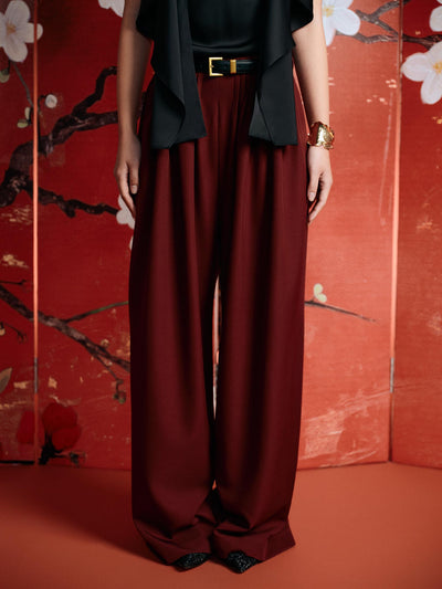 PLEAT PLUM Pants