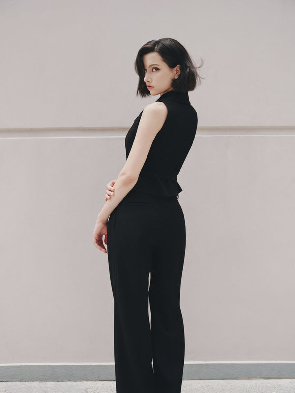Quần xếp ly màu đen Black Muse
