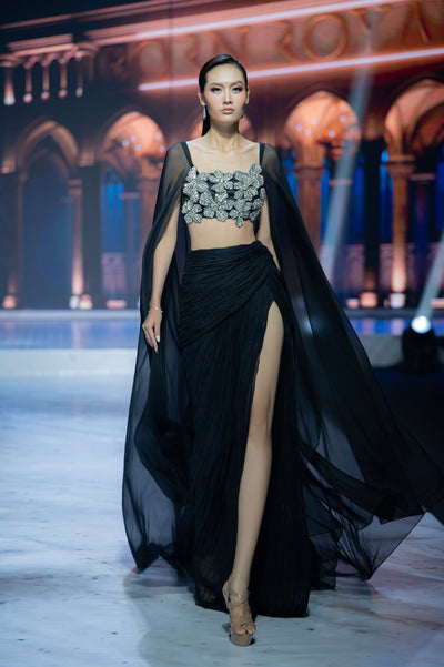 Dark Ice Bralette With Cape