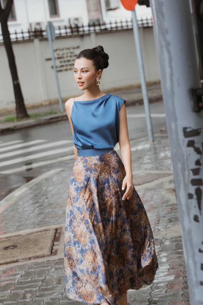 Friday Silk Midi Skirt