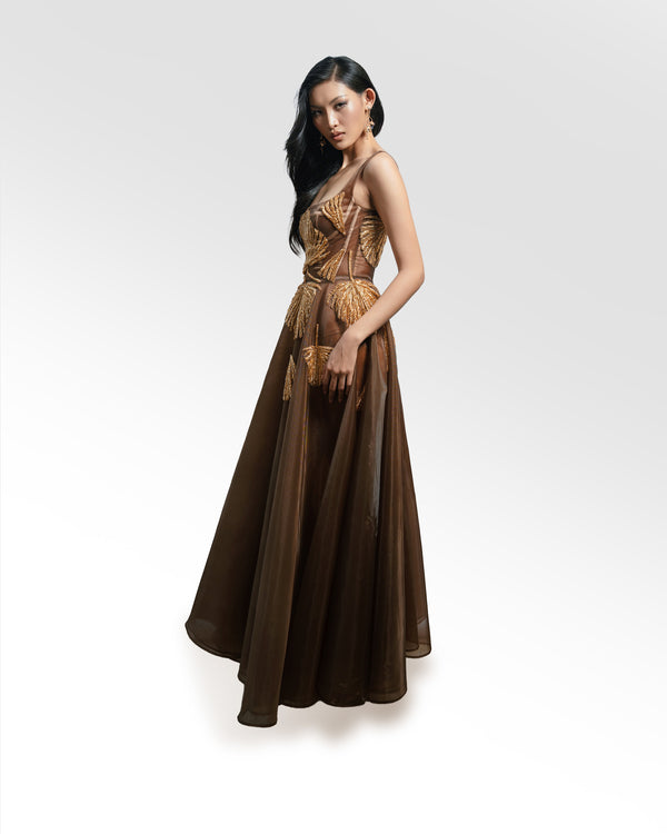 GOLDEN PALM DRESS