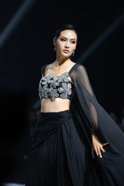 Dark Ice Bralette With Cape