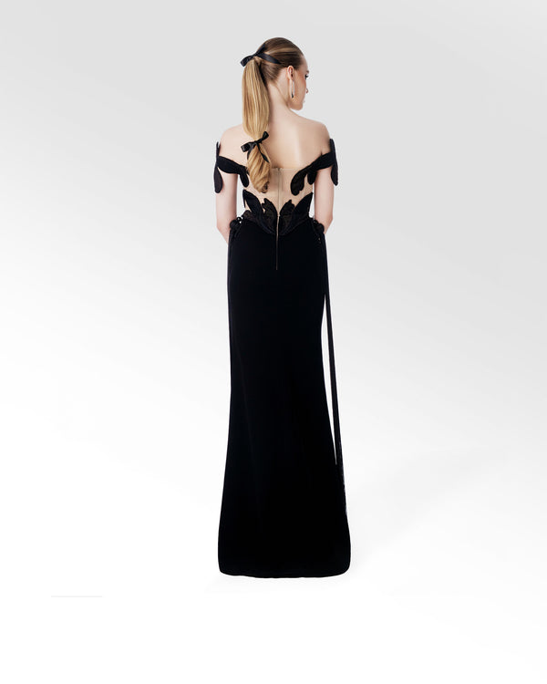 ONYX FRINGE EMBRACE Dress
