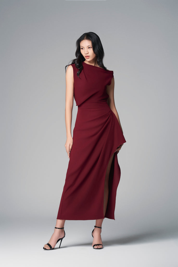 Plum Twist Dress