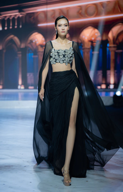 Dark Ice Bralette With Cape