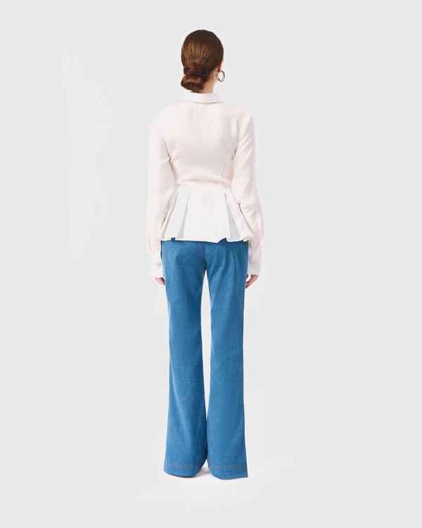 QUẦN JEANS ỐNG LOE CÀI CÚC