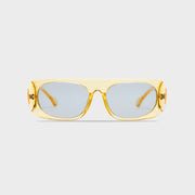 Mr Crazy & Lady Sexy Yellow Oval Sunglasses