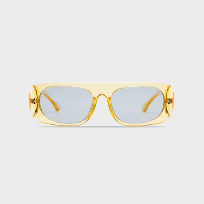 Mr Crazy & Lady Sexy Yellow Oval Sunglasses