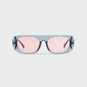 Lunettes de soleil ovales blanches Mr Crazy & Lady Sexy