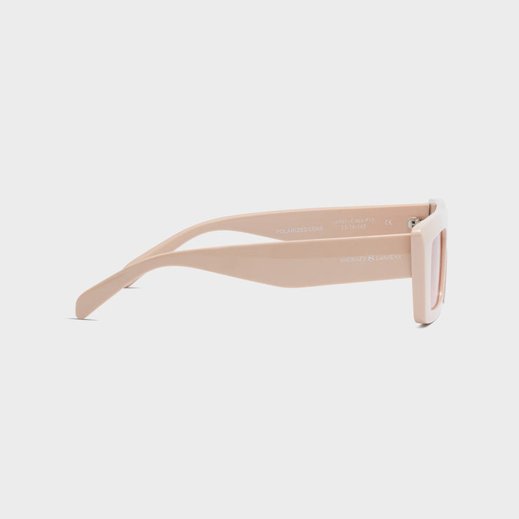 Mr Crazy & Lady Sexy Orange Rectangular Sunglasses