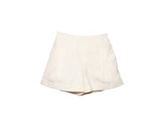 Ivory Double-Pleated Short