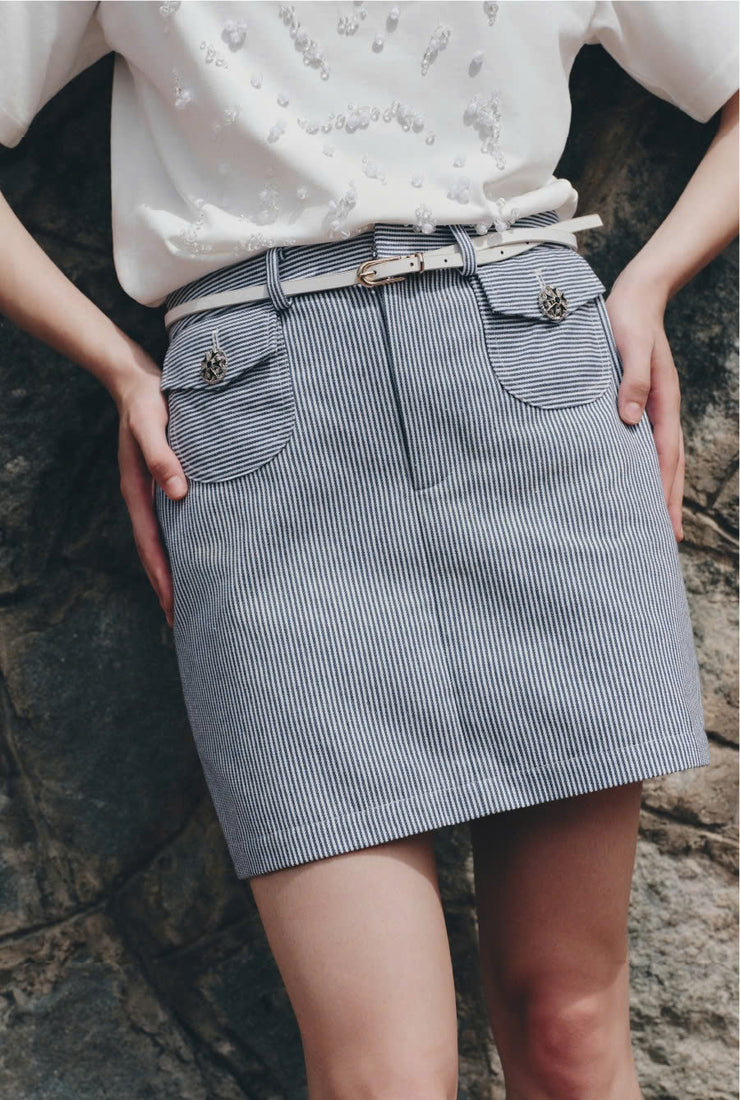 Paris Stripe Skirt