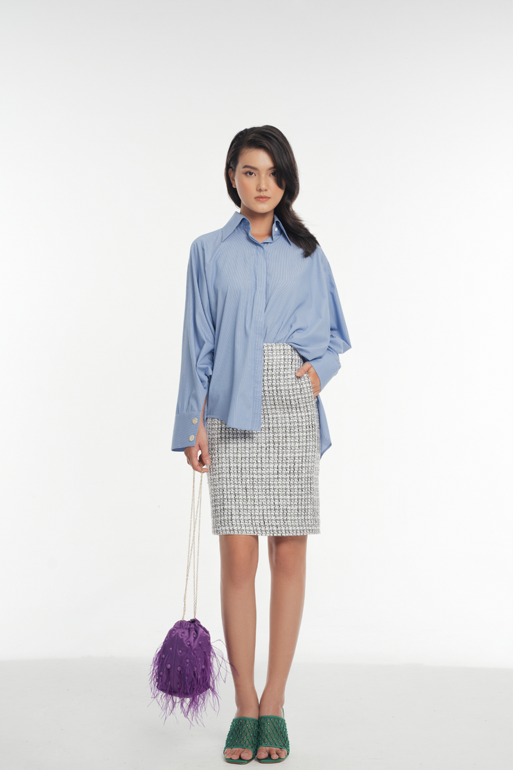 Briena Checked Tweed Skirt