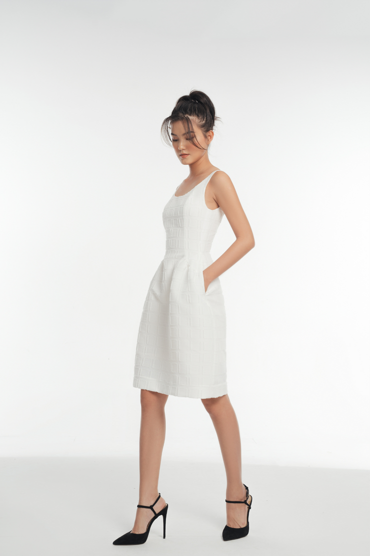 Laurel White Sleeveless Dress