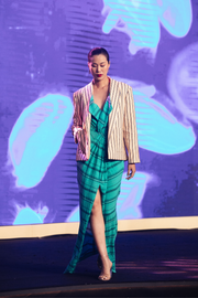 Classic Vertical Stripe Blazer