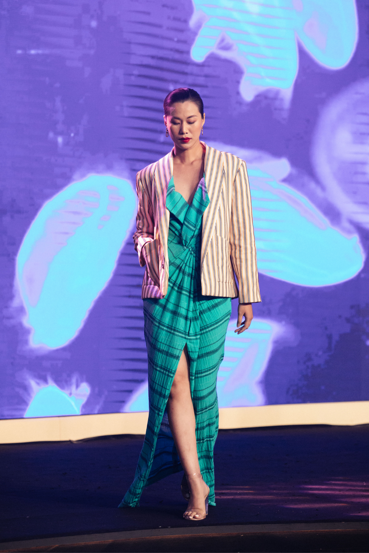 Classic Vertical Stripe Blazer