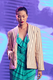 Classic Vertical Stripe Blazer
