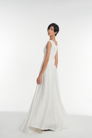 Jenny White V-neck Long Dress