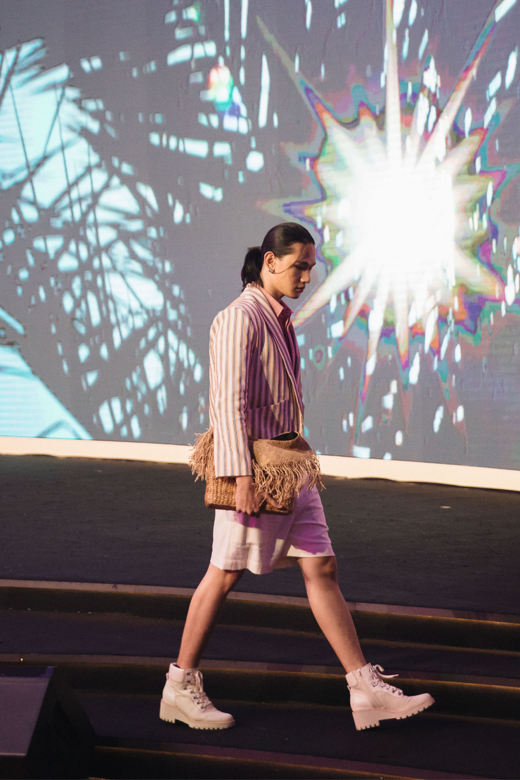 Vertical Stripe Resort Blazer