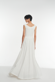 Jenny White V-neck Long Dress