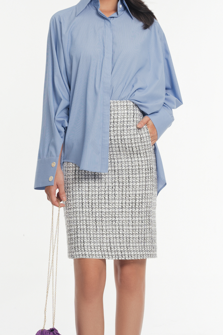 Briena Checked Tweed Skirt