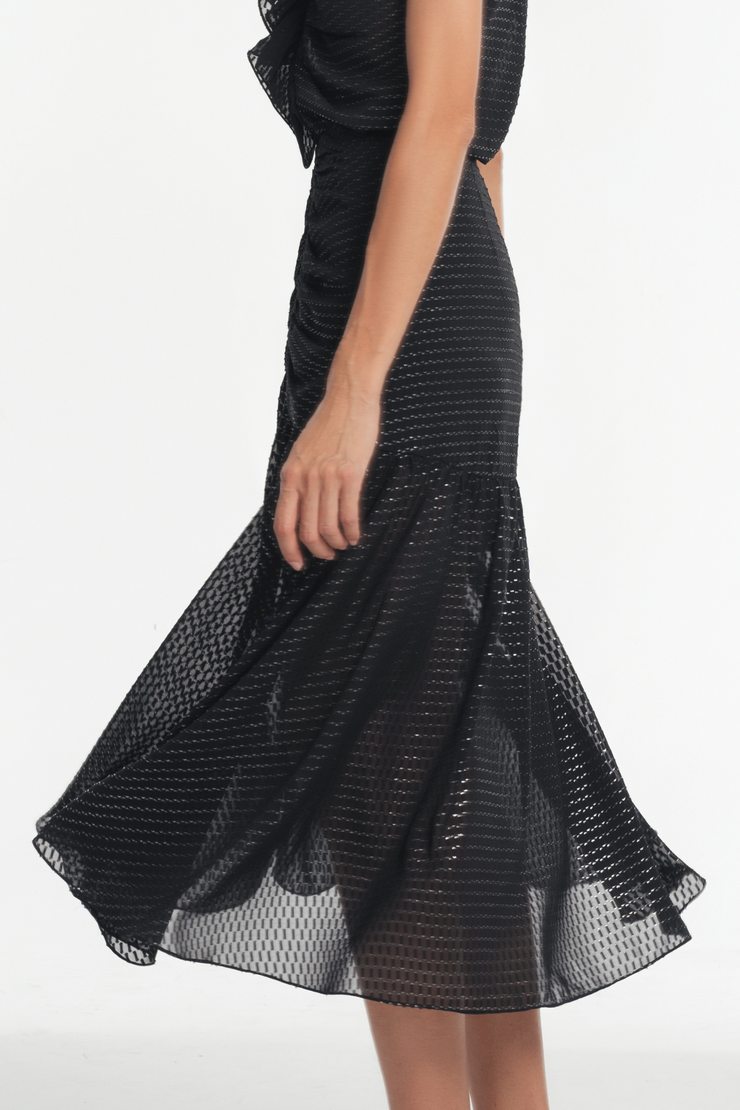 Kaya Dot Chiffon Skirt