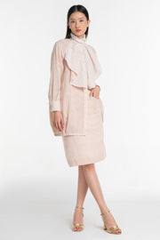 Royal Beige Straight Skirt