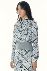 Sexy A lines Shirt & Skirt - Picasso