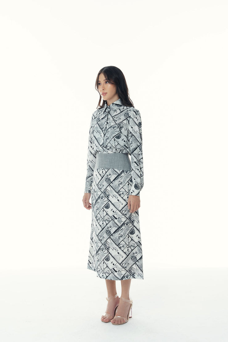 Sexy A lines Shirt & Skirt - Picasso