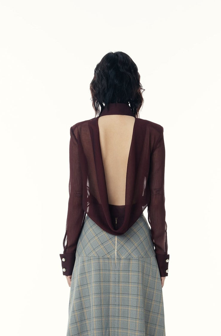Sexy Backless Shirt
