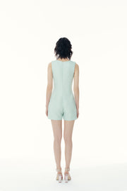 Evelyn Tweed Short Sleeves Playsuit