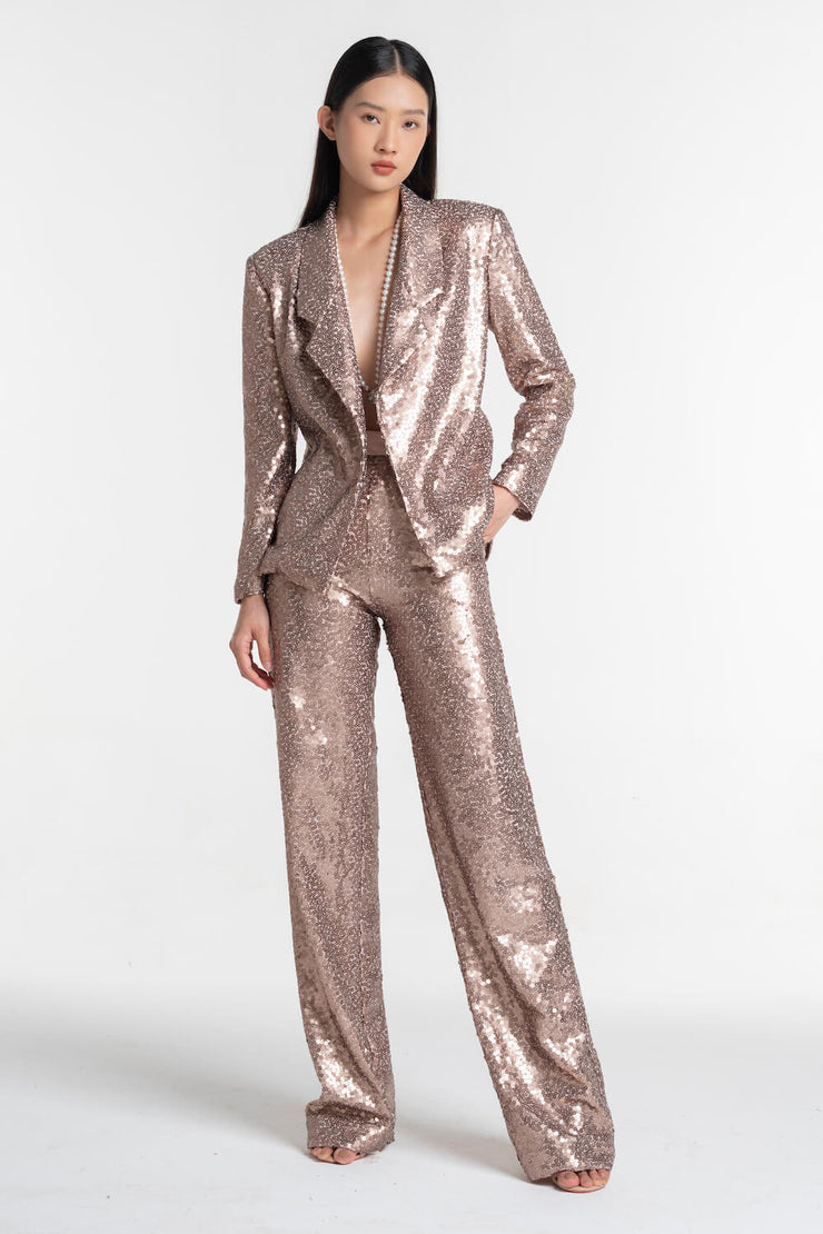 Rose Gold Sequin Blazer